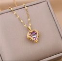 Ocean Heart Real Gold_Plating Clavicle Chain Design Neckless for Stylish Girls or Women