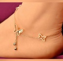 2 pcs combo Butterfly Pendant Women Anklets Bracelet Girls Leg Nupur