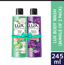 LUX Body Wash Fresh Aloe & Magical Orchid 245ml Combo Pack (Free Loofah)