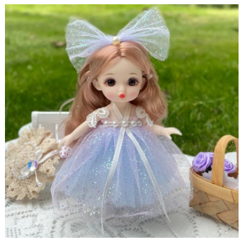 【Best Price Guaranteed】 Home Decoration 16 Cm Big Eyes Princess BJD Doll Movabl 13 Joints 16cm Bjd Doll Fine Clothes Safe Plastic 13 Movable Joints Mini Girl Girls Gifts