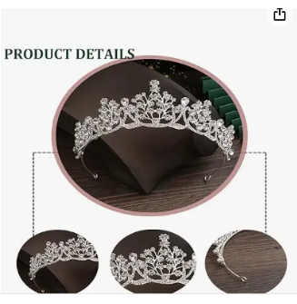 Crowns for Adults, Silver Rhinestone Women Tiaras and Crowns for Kids Birthday Tiara Princess Queen Crown for Girls Fancy Dress Bridal Wedding Tiara