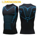 【Exclusive Online Deals】 Men Belly Shaping Vest Men's Slim Fit Quick-drying Compression Tank Top for Gym Running Basketball High Elasticity O Neck Sleeveless Sport Vest Abs Sculpting Tank Top