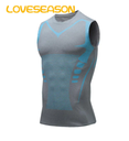 【Exclusive Online Deals】 Men Belly Shaping Vest Men's Slim Fit Quick-drying Compression Tank Top for Gym Running Basketball High Elasticity O Neck Sleeveless Sport Vest Abs Sculpting Tank Top