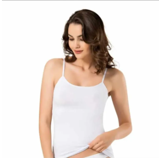 White Cotton Tank Top Camisole for Women - All Season
