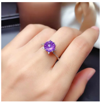 3Pcs Set - Purple Earring, Finger Ring, Pendent All together in one set Jewellery set for girls and women