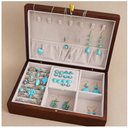44 Pcs Bohemian Turquoise Jewelry Set For Women Vintage Sunflower Heart Earring Ring Necklace Set Natural Turquoise Jewelry Gift