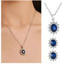 Wedding Earrings Neckle Exquisite Flower Shape Neckle Stud Earrings