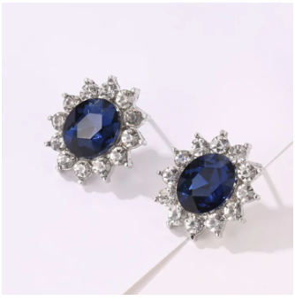 Wedding Earrings Neckle Exquisite Flower Shape Neckle Stud Earrings