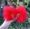 Feather headdress hair clip Forest style fairy edge clip girl student Hanfu hair accessory fairy style hairy hair clip