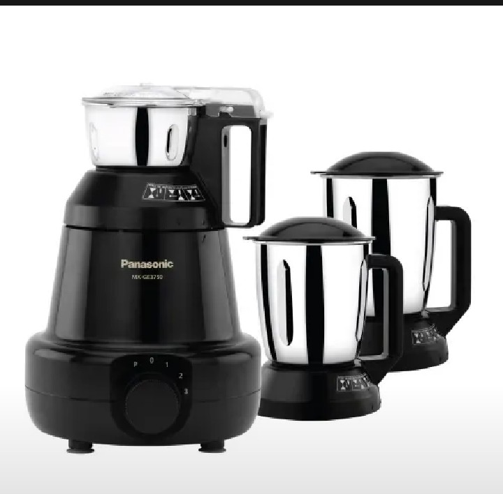 Panasonic MX-GE3750 Mixer Grinder (Black) with Official Warranty