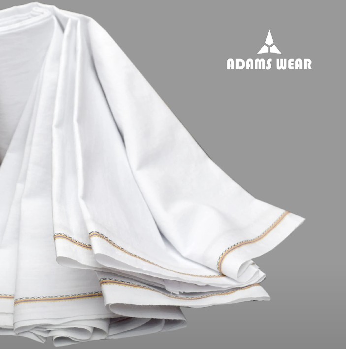 Indispensable -Quality And Durablity -White Colour Lungi For Men 100% Cotton - Lungi-Innovative Preferble - Low Hassle and Maintanance