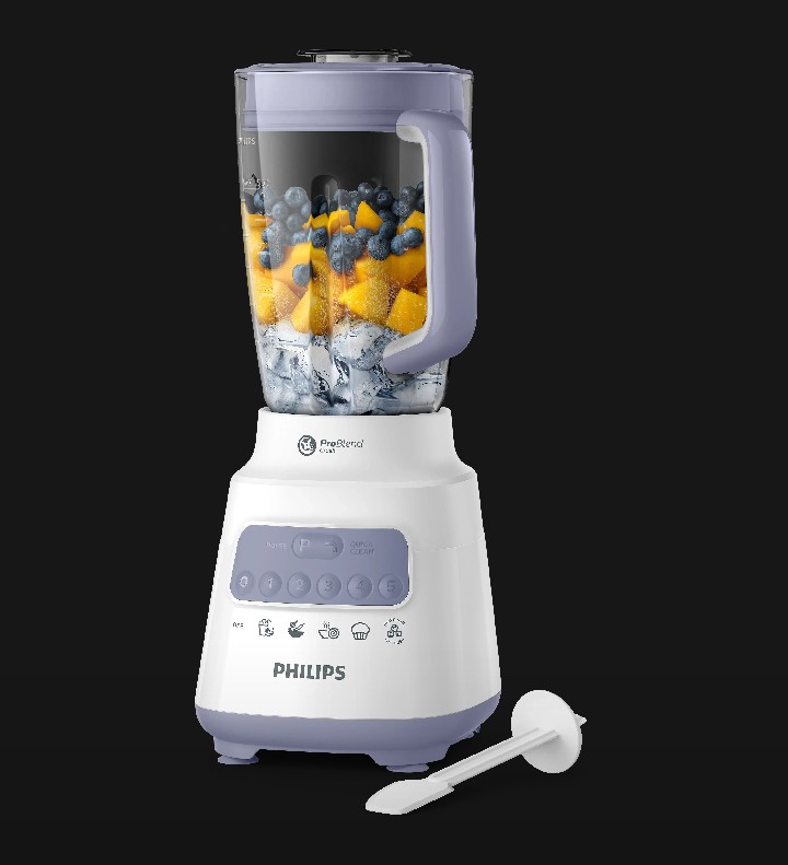 Philips Blender HR2223-700W |  ProBlend  Crush |  5 Speeds |  Ice Crush |  Quick Clean |  Chopper + Mill + Filter |  40% Finer Blend, 2x  Faster Ice Crushing |  2 Years Warranty