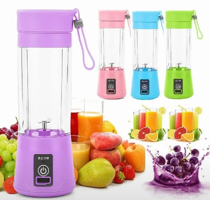 Mini Juice portable juice Blender USB portable and Rechargeable juicer Fashion Electric Juice Blender Six Blades in 3D for Superb Mixing 380mL