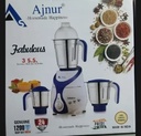 1200 Watts Ajnur Fabulous Blender Plus Mixer Grinder - High Power for Smooth Blending and Grinding