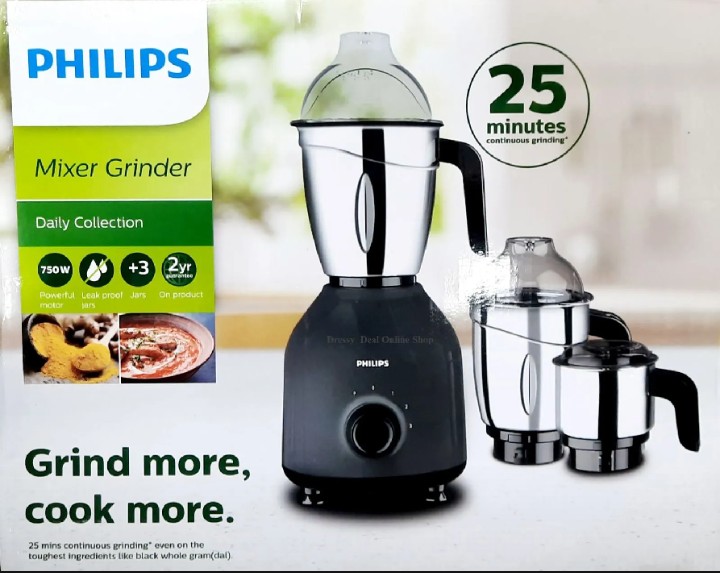 Philips HL7757 750W Mixer Grinder (3 Jars) with Official Warranty