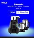 Panasonic MX-GE3750 Mixer Grinder (Black) with Official Warranty