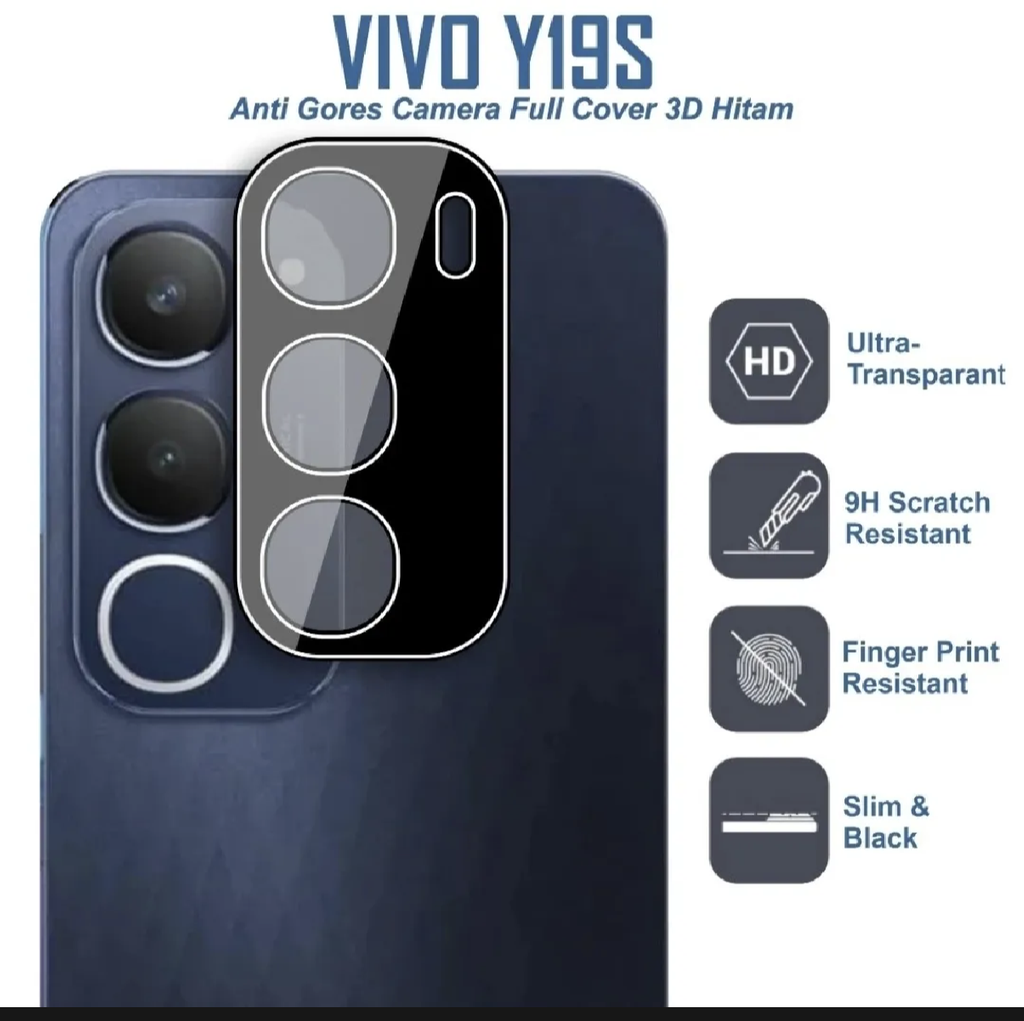 for Vivo Y19s 4G 3D Camera Lens Protector Glass