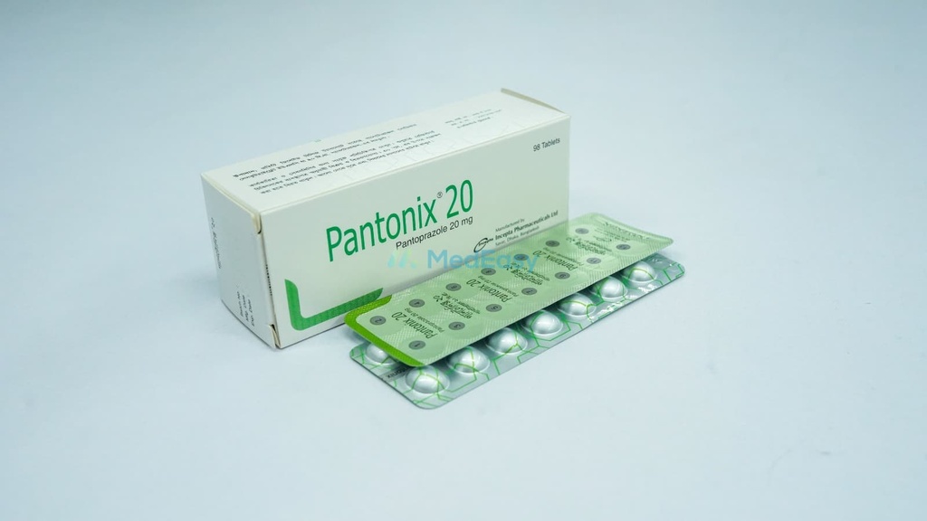 Pantonix 20 mg Tablet/14' s strip