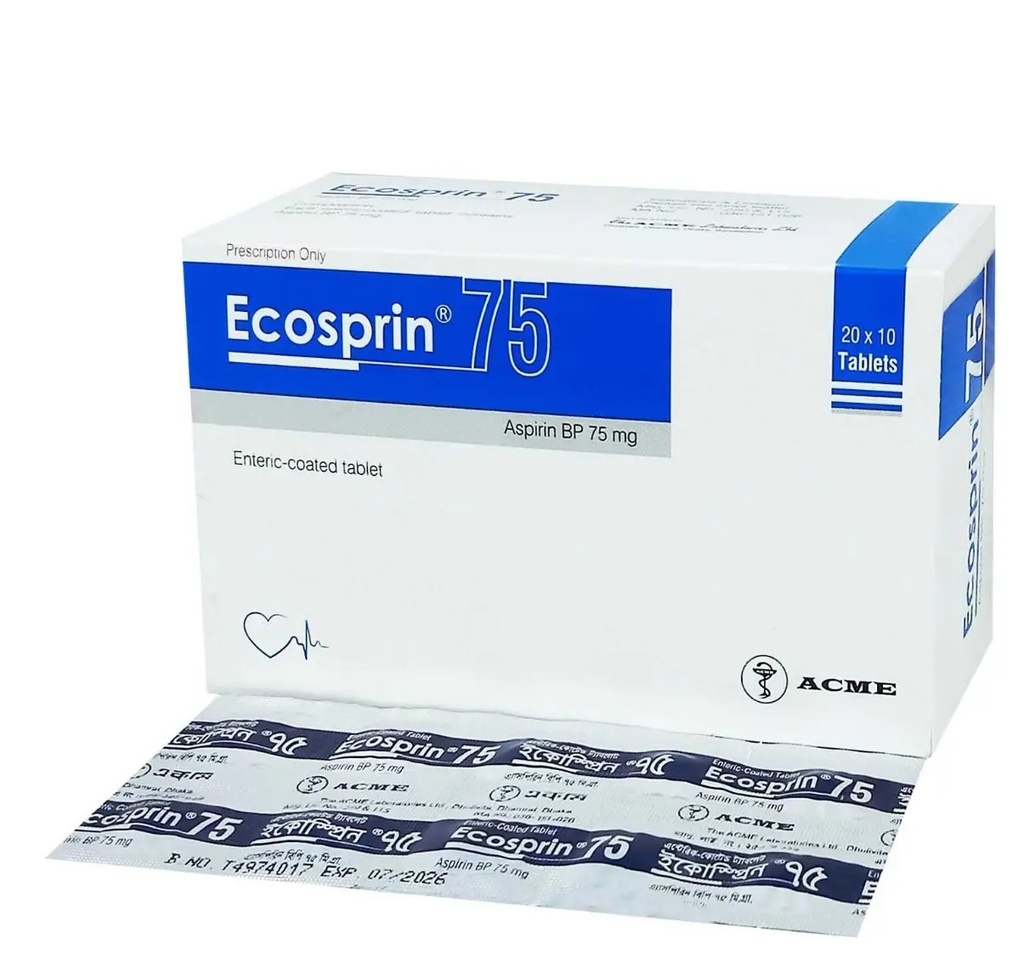 Ecosprin 75 mg Tablet 1 pc