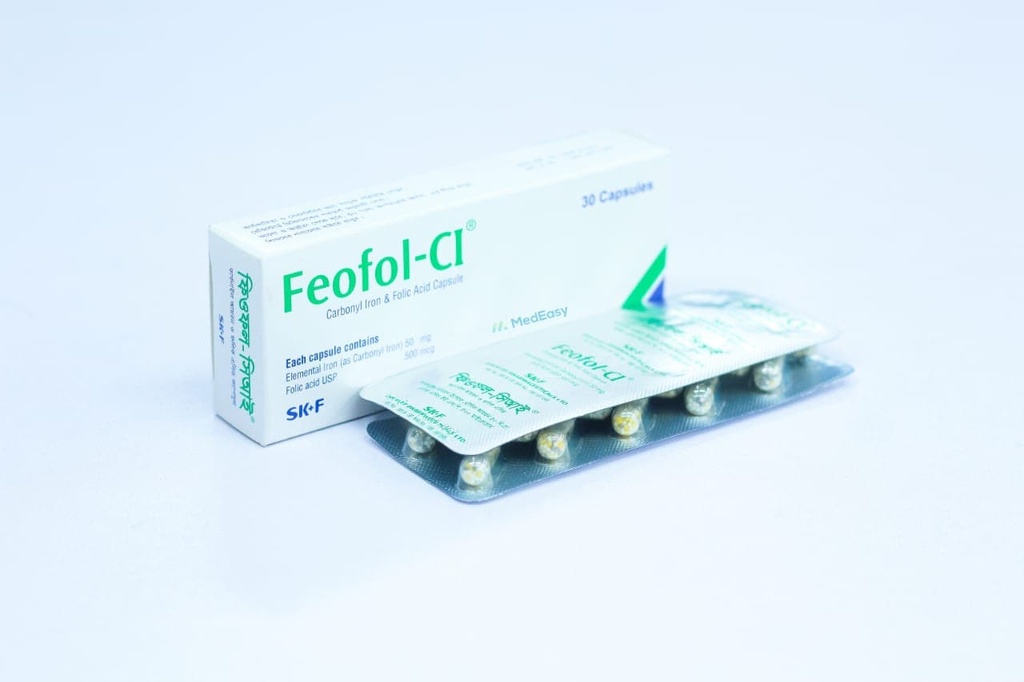 Feofol-Cl50 mg+0.5 mg Capsule/15 pes