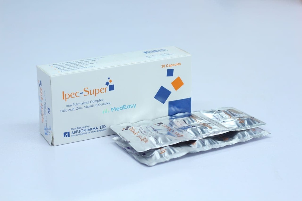Ipec Super Capsule Iron Polymaltose Complex + Folic Acid + Zinc + Vitamin B-Complex