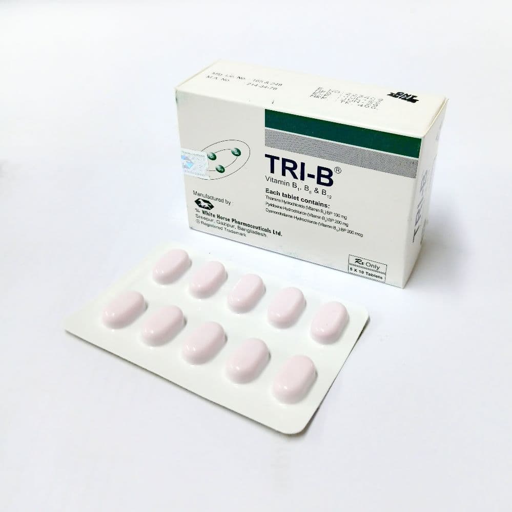 Tri-B Tablet Vitamin B1 + B6 + B12