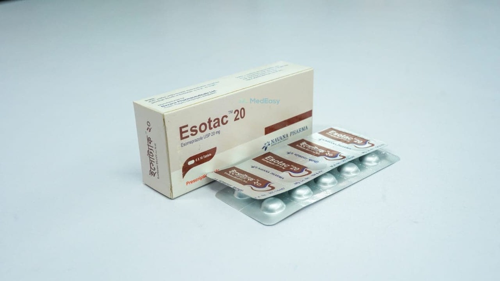 Esotac20 mg Tablet Esomeprazole Magnesium Trihydrate