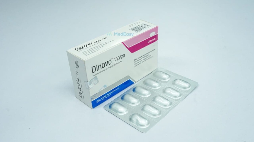 Dinovo 500 mg+20 mg Tablet