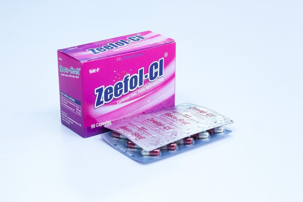 Zeefol-CI Capsule Carbonyl Iron + Folic Acid + Zinc Sulfate