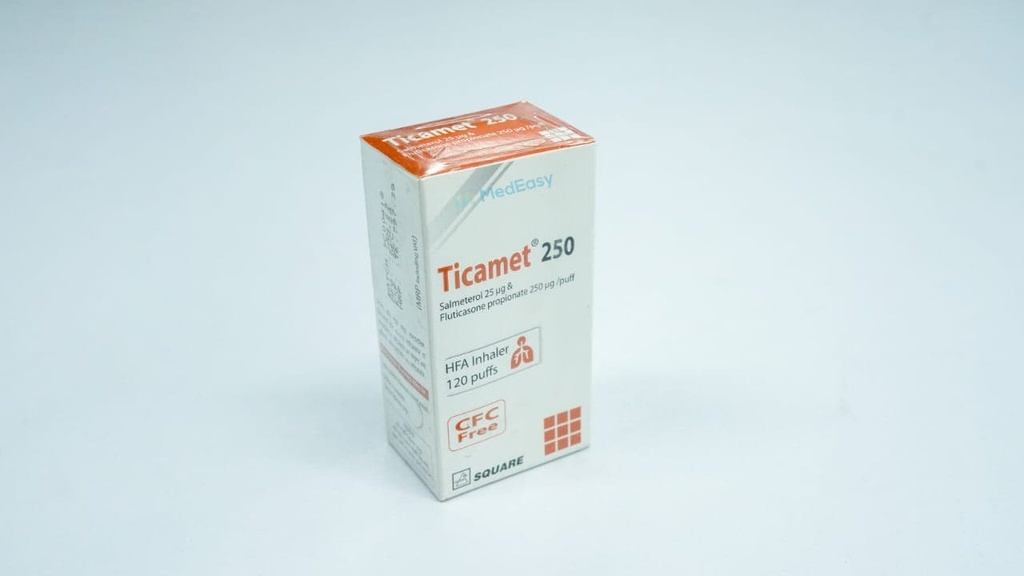 Ticamet25 mcg+250 mcg Inhaler Salmeterol + Fluticasone Propionate