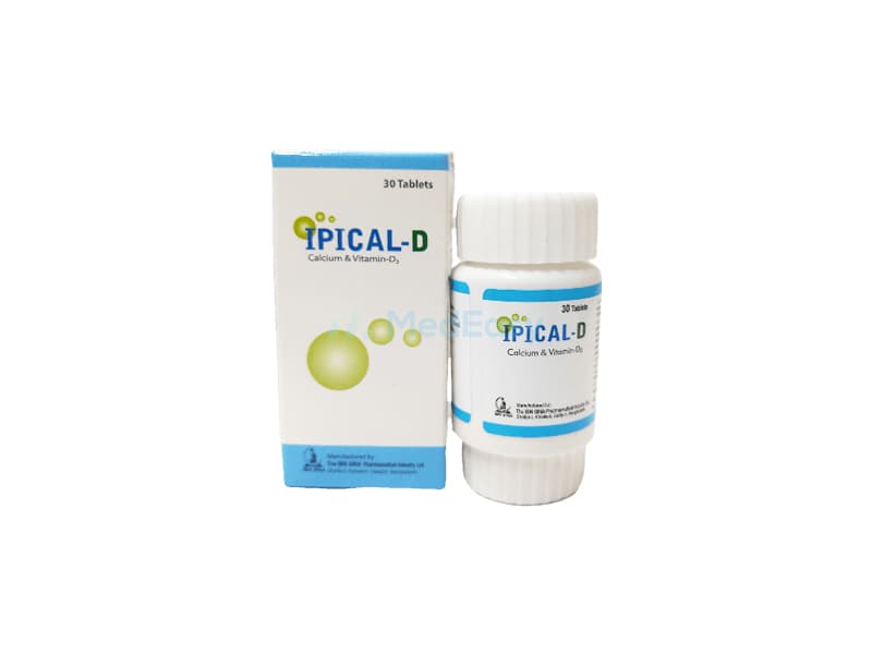 Ipical-D 500 mg+200 IU Tablet/30's pack