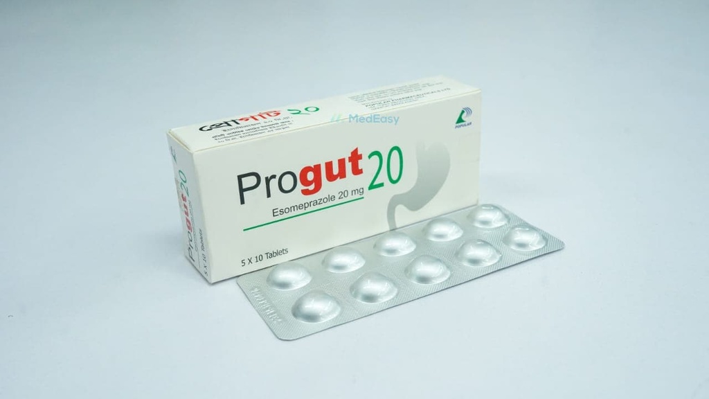 Progut20 mg Tablet Esomeprazole Magnesium Trihydrate