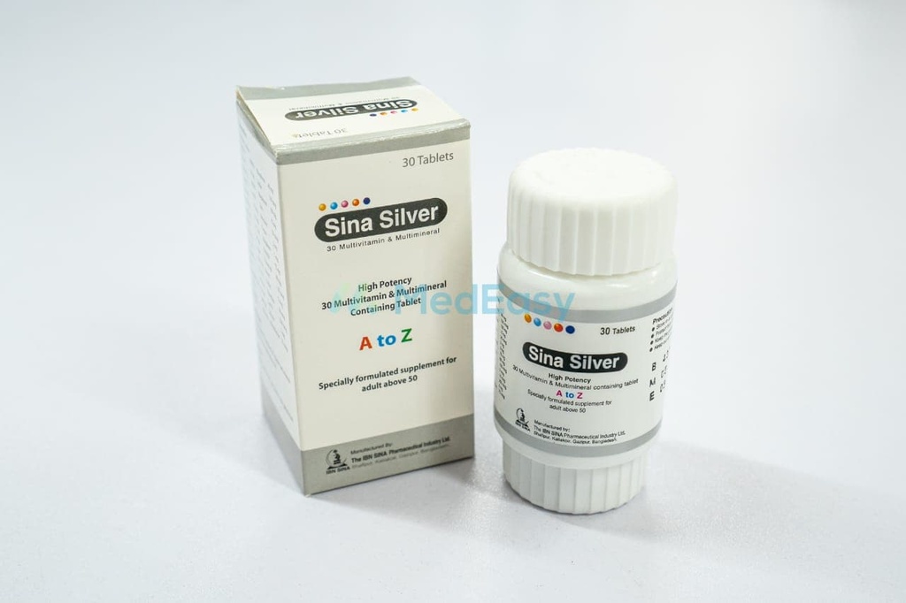 Sina Silver Tablet Multivitamin + Multimineral A-Z silver preparation