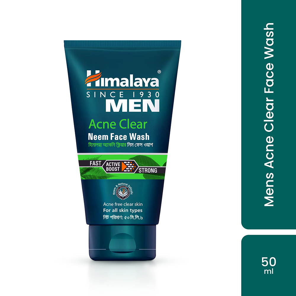 Himalaya Men Acne Clear Neem Face Wash 50ml Size: 50 ml