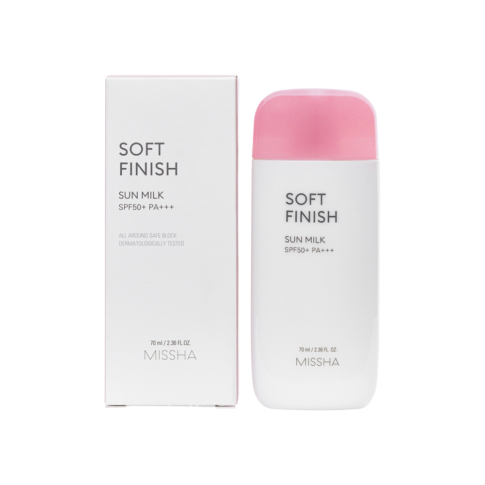 Missha All Around Safe Block Soft Finish Sun Milk SPF50+ Or PA+++ Size: 70ml