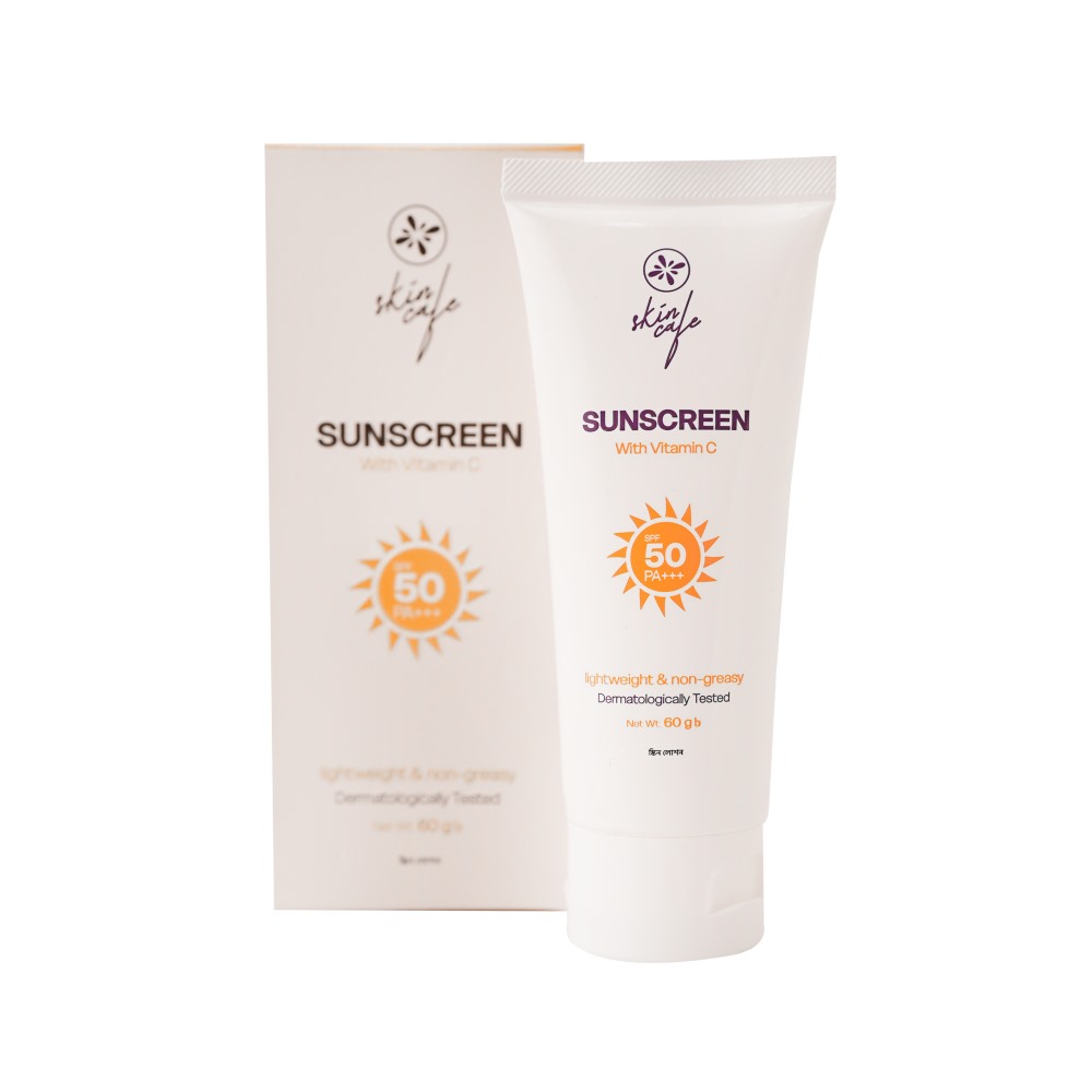 Skin Cafe Sunscreen SPF 50 PA+++ Lightweight & Non-Greasy Size: 60gm