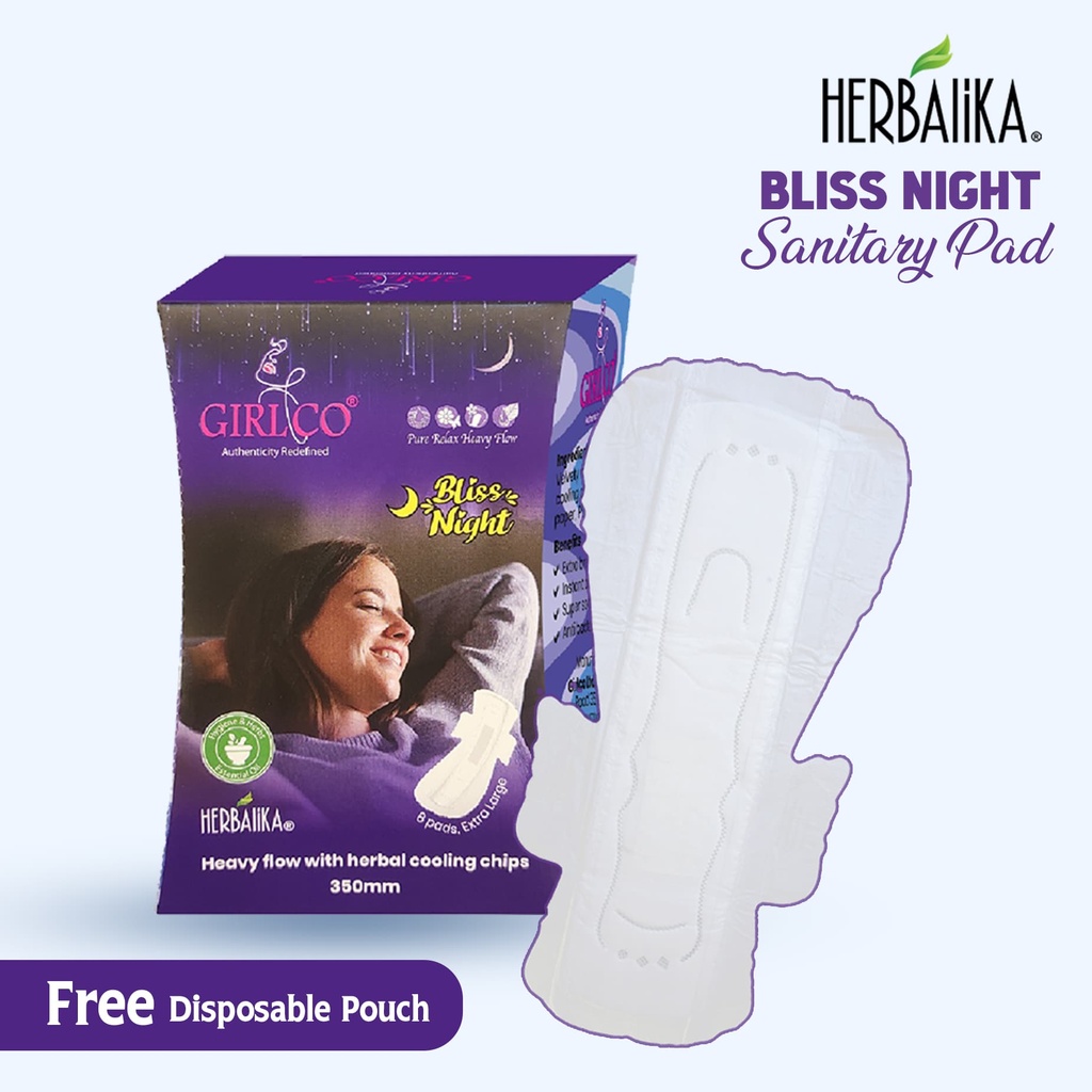 Herbalika Bliss Night 8 Pads Sanitary Pad