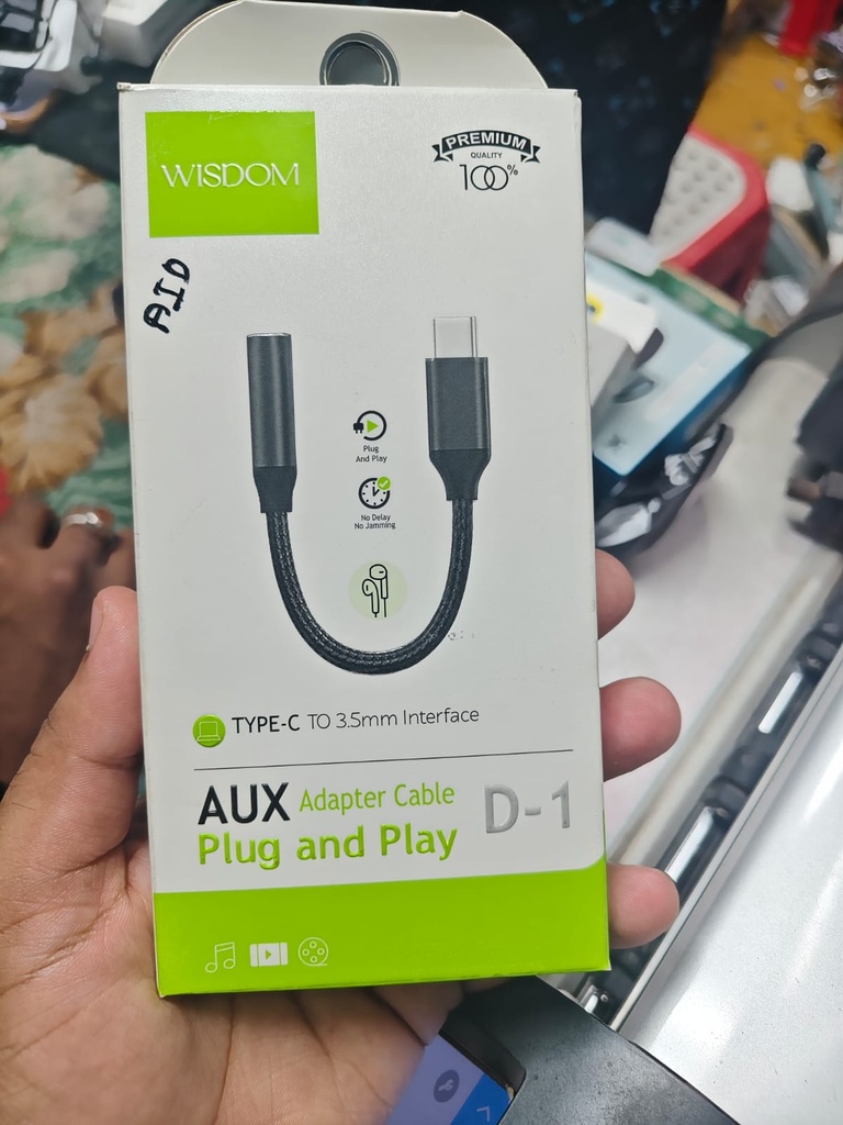 Oraimo Type C to 3.5mm Audio Converter (OAA-310)- Black