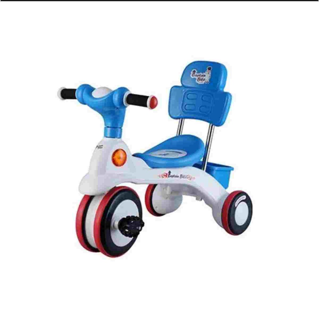 Captain Bike Boster baby plastic cycle baby bike - Blue, yellow, cyan blue