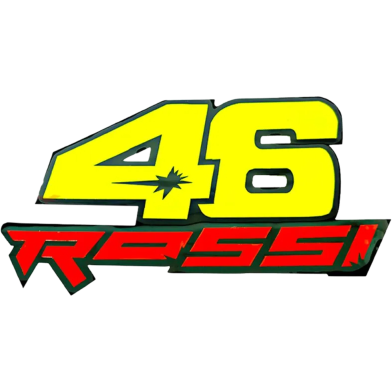 46 Rossi Self Adhesive Emblem Decals Motorcycle Sticker-1 Piece