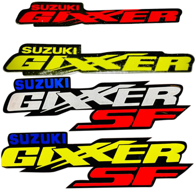 Suzuki Gixxer And Sf Logo Branded Self Adhesive Waterproof Sticker 1 Piece Random Color Selection