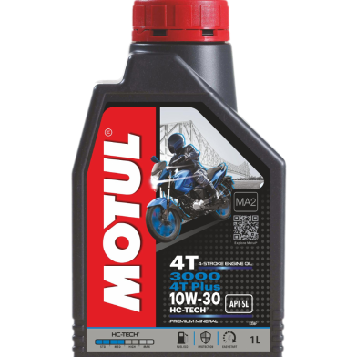 Motul 3000 4T Plus Mineral 10W30 Motor-Bike Engine Oil 1 Liter