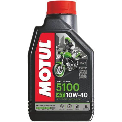 MOTUL 5100 4T Technosynthes 10W40 Motor-Cycle Engine Oil 1 Liter