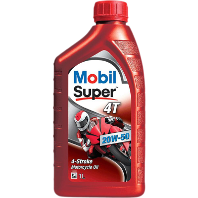 Mobil Super 4T 20W-50 Mineral Engine Oil for Motorbike – 1 Litre