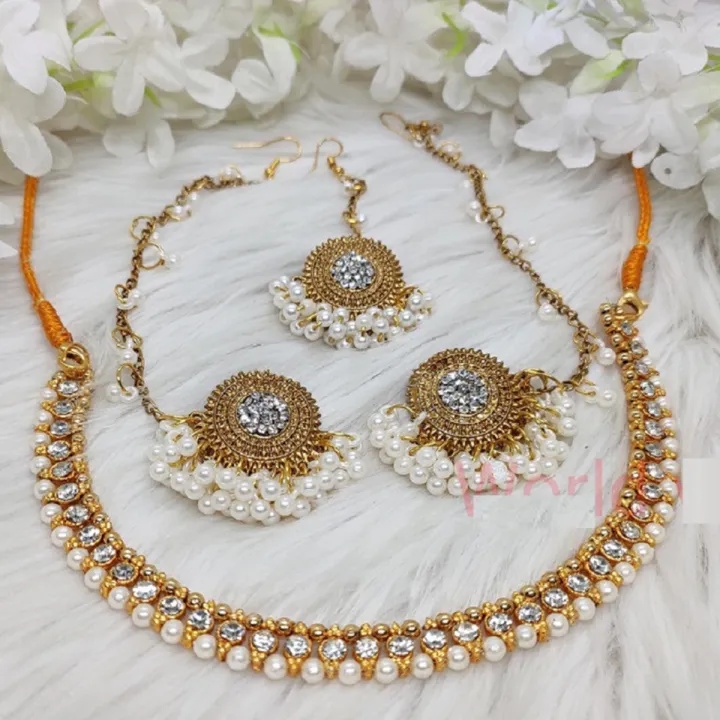Bahubali Earrings Jhumka Tana Kanerdul Necklaces Tikli For Women & Girls