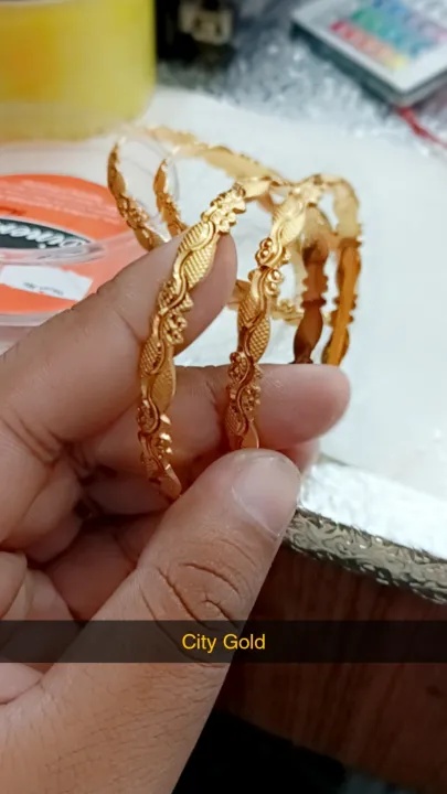 City Gold/Gold Plated Bangles For Women - 2pieces