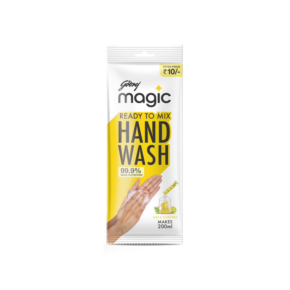 Godrej Magic Handwash Refill Pack - Lime Aloe Vera (Makes 200ml of Handwash)