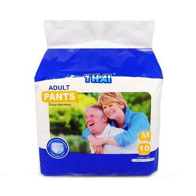 Thai Adult Pant Diaper M Waist Size 27-45 Inch 10 pcs
