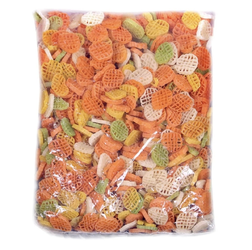 Ready To Fry Flower Shape (Multicolour) Papor Chips / Crunchy Papad /Chips /Snacks-250gm