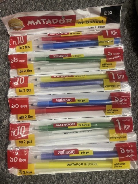 Matador Hi-School Ball Pen Black - 2 pes